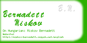 bernadett miskov business card